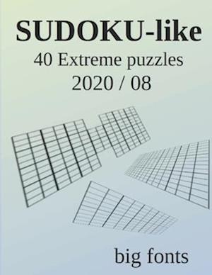 SUDOKU-like: 40 Extreme puzzles, 2020/08