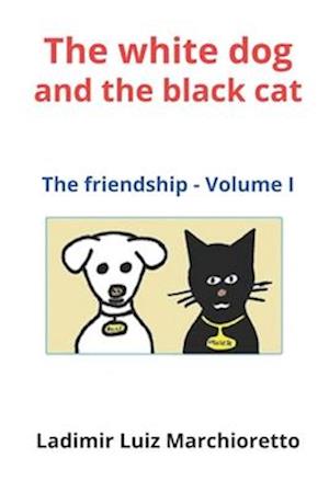 The white dog and the black cat