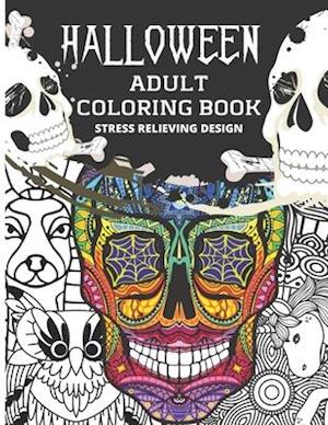 Halloween Adult Coloring Book Stress Relieving Design