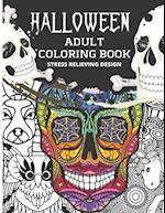 Halloween Adult Coloring Book Stress Relieving Design