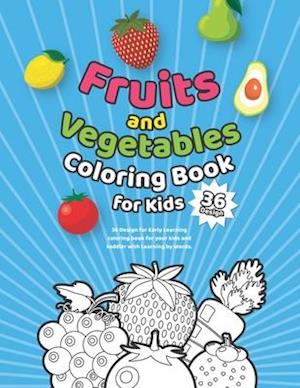 Fruits & Vegetables Coloring Book for Kids