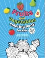 Fruits & Vegetables Coloring Book for Kids