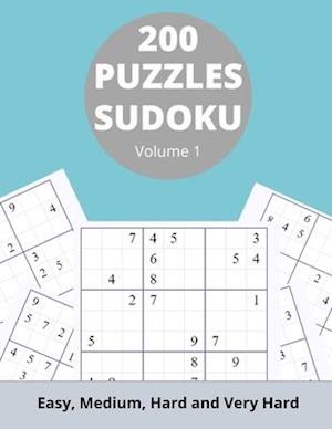 200 Sudoku Puzzles: Vol 1 | Easy, Medium, Hard & Very Hard