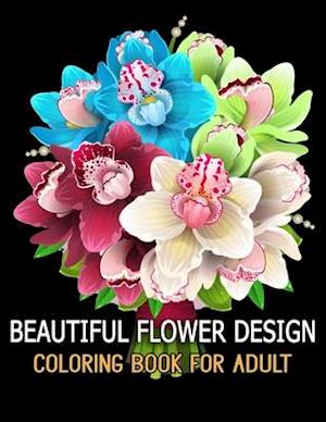 Beautiful Flower Design Coloring Book for Adult