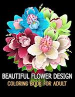 Beautiful Flower Design Coloring Book for Adult