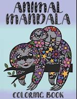 Animal Mandala Coloring Book: Zentangle patterns. Featuring a dolphin, jellyfish, narwhal, bulldog, chihuahua, butterfly, panda, sloths, owls and man