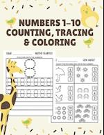 Numbers 1-10 Counting-Tracing-Coloring