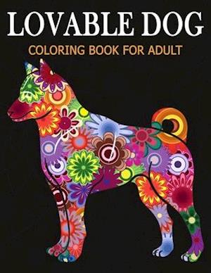 Lovable Dog Coloring Book for Adult