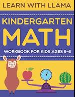learn with llama kindergarten math workbook for kids ages 5-6