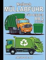 Müllabfuhr Malbuch für Kinder ab 2 Jahren