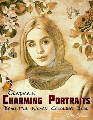 Grayscale Charming Portraits - Beautiful Women Coloring Book
