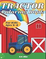 Tractor Coloring Book For Kids Ages 4-8