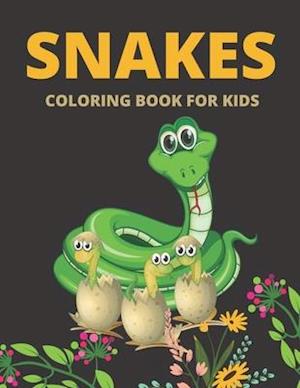 Snakes Coloring Book For Kids: Relaxing Reptiles Snake Coloring Book For Kids (Snake Coloring Book for Children's)