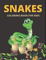 Snakes Coloring Book For Kids: Relaxing Reptiles Snake Coloring Book For Kids (Snake Coloring Book for Children's) 