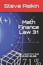 Math Finance Law 31