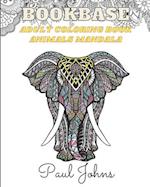 Bookbase Adult Coloring Book Animals Mandala Version