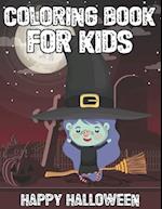 Coloring Book For Kids Happy Halloween