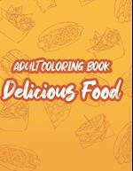 Adult Coloring Book Delicious Food