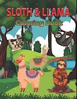 Sloth & Llama Coloring Book