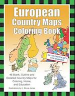 European Country Maps Coloring Book