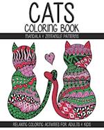 Cats Coloring Book: Mandala & Zentangle patterns. Relaxing coloring activities for Adults & Kids 