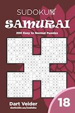 Sudoku Samurai - 200 Easy to Normal Puzzles 9x9 (Volume 18)