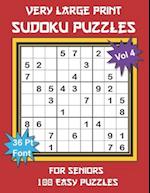 Very Large Print Sudoku Puzzles for Seniors