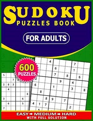 Sudoku Puzzles Book for adults 600 Puzzles with full Solution