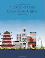 Livro para Colorir de Horizontes de Cidades da China para Adultos