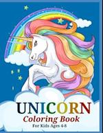 Unicorn Coloring Book for Kids Ages 4-8: Magical Unicorn Coloring Books for Girls, A Fantasy Coloring Book with Magical Unicorns, Beautiful Flowers, a