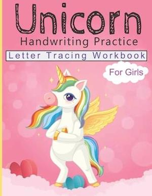 Unicorn handwriting practice Letter tracing workbok for girls
