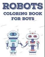 Robots Coloring Book For Boys