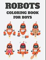 Robots Coloring Book For Boys