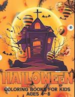 Halloween Coloring Book For Kids Ages 4-8