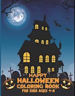 Happy Halloween Coloring Books For Kids Ages 4-8