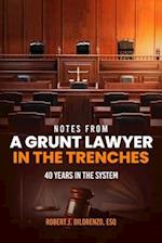 notes from A GRUNT LAWYER IN THE TRENCHES: 40 years in the system 