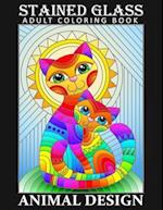 Stained Glass Adult Coloring Book - Animal Desing