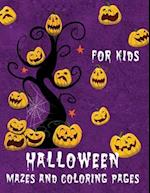 Halloween Mazes and Coloring Pages