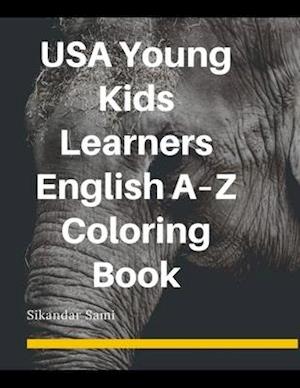 USA Young Kids Learners English A-Z Coloring Book