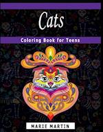Cats Coloring Book for Teens: The Too Cute Cats Coloring Book, A Fun Coloring Gift Book for Party Lovers & Relaxation with Stress Relieving Cats Desig