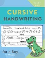 Cursive Handwriting for a Boy . Learn to write letters, words, sentences