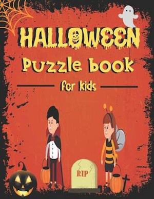 Halloween Puzzle Book For Kids RIP..: 18 words to find per puzzle - 4 solutions per page (8.5x11) -100 Pages
