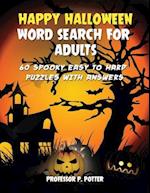 Happy Halloween Word Search for Adults