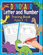 Dinosaur Letter and Number Tracing Book Ages 3 - 5