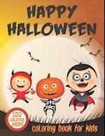 Happy Halloween Coloring Book For Kids