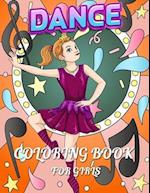 Dance Coloring Book For Girls