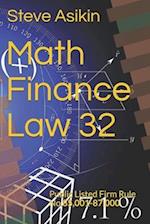 Math Finance Law 32