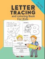 Letter Tracing and coloring Book for Kids