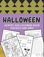 Halloween Activity and Coloring Book for Boys and Girls