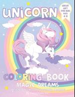 UNICORN COLORING BOOK for kids ages 4-8